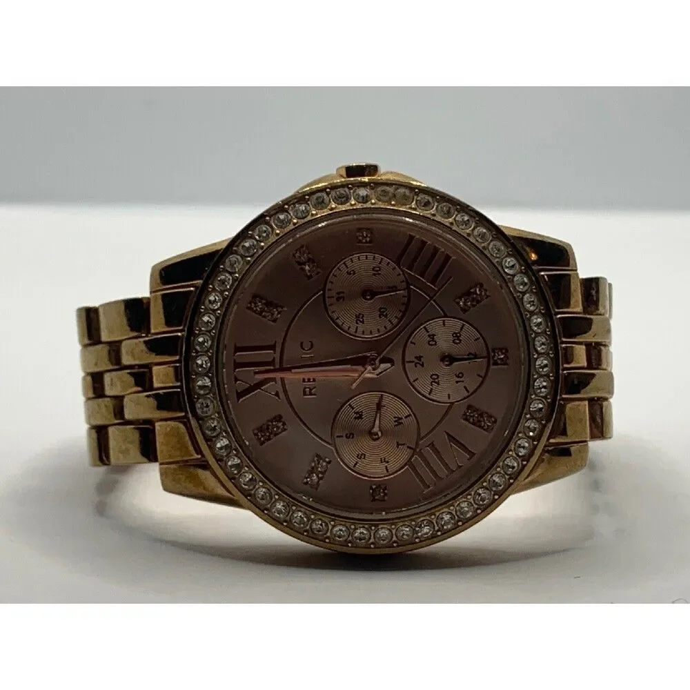 Relic ZR1755 Women Gold Stainless Steel Analog Rose Gold Dial Wrist Watch KL177
